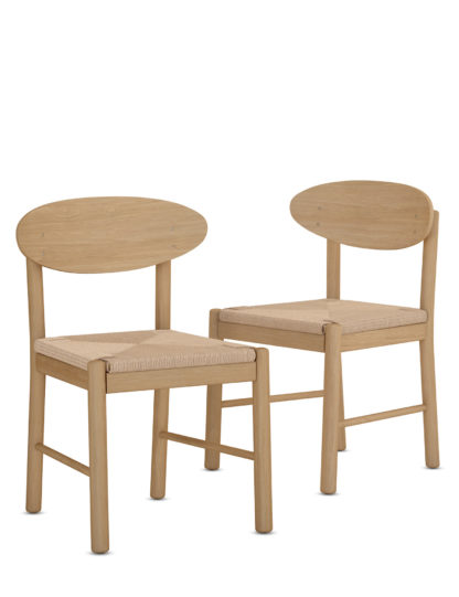 An Image of M&S Set of 2 Cord Dining Chairs