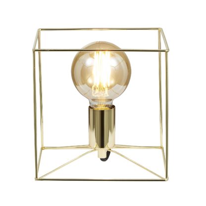 An Image of Edge Table Lamp - Satin Brass