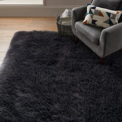 An Image of Luxe Faux Sheepskin Rug Luxe Ivory