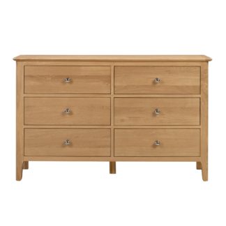 An Image of Cotswold 6 Drawer Wide Chest Light Oak