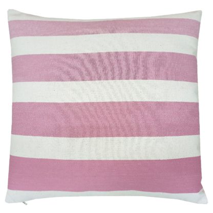 An Image of Bold Gradient Stripe Cushion - Slate - 43x43cm