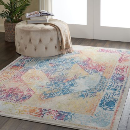 An Image of Ankara Global 4 Round Rug Blue