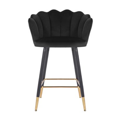 An Image of Vivian Velvet Bar Stool Peacock