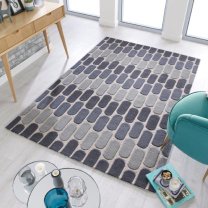 An Image of Fossil Rug Green, Yellow and Blue