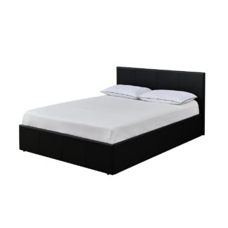 An Image of Habitat Lavendon Double Bottom Opening Otto Bedframe-Black