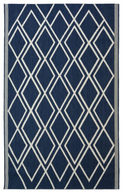 An Image of Homemaker Indoor Outdoor Diamond Rug - 160x230cm - Grey