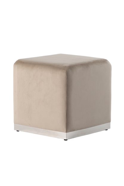 An Image of Harper Stool - Taupe - Silver Base