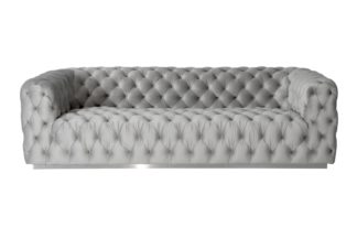 An Image of Frankfurt Three Seat Sofa - Dove Grey