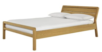 An Image of Habitat Radius Double Bed Frame - Oak