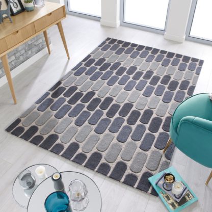 An Image of Fossil Rug Green, Yellow and Blue