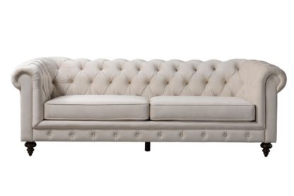 An Image of Monty Three Seat Sofa - Chalk