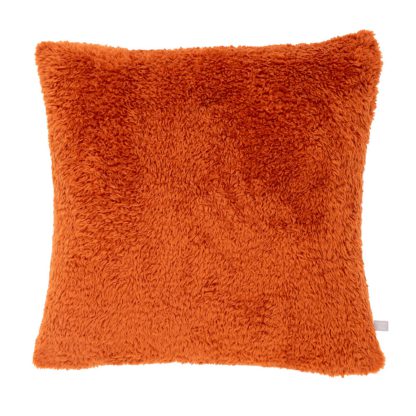 An Image of Snuggle Fleece Cushion - 50cm - Ochre