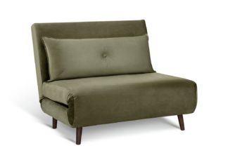 An Image of Habitat Roma Small Double Chairbed - Sage Green