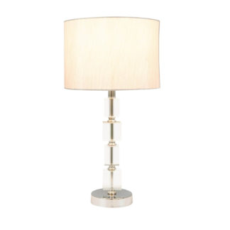 An Image of Esme Glass Table Lamp - Chrome