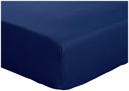 An Image of Argos Home Cotton Rich 28cm Fitted Sheet - Single