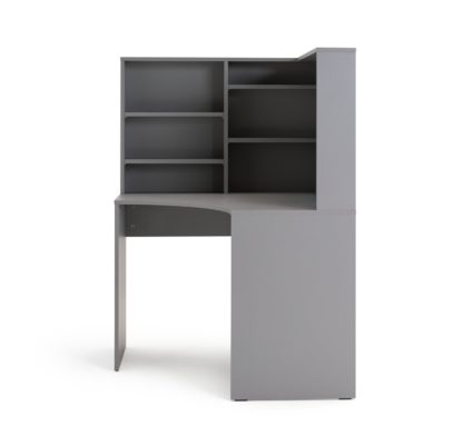 An Image of Habitat Pepper Corner Desk - Grey