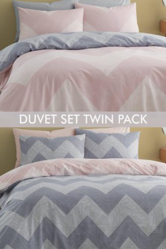 An Image of Geo Twin Pack Single Duvet Set