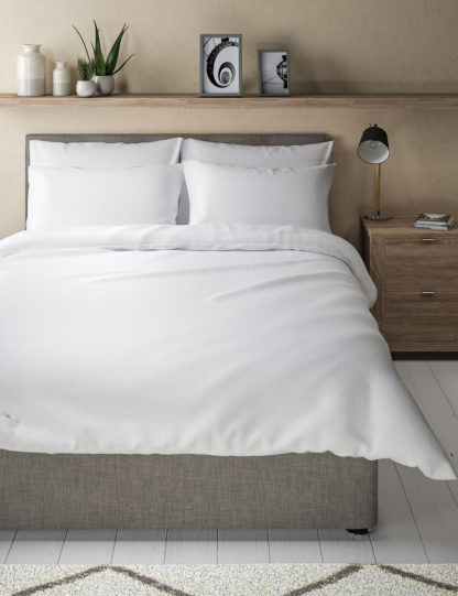 An Image of M&S Pure Cotton Waffle Bedding Set