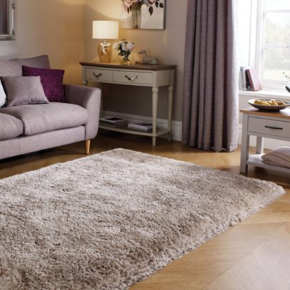 An Image of Jewel Shaggy Rug Brown