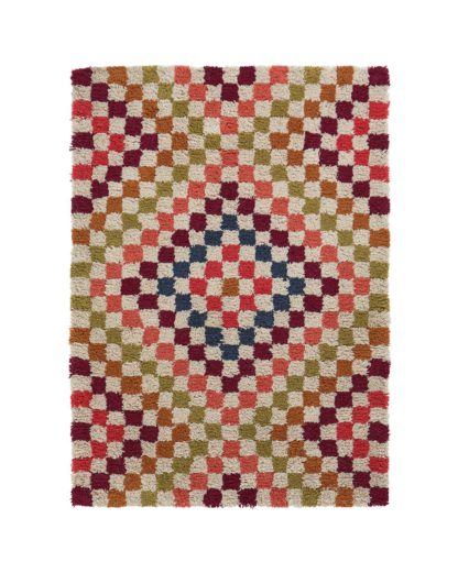 An Image of Habitat Folktale Tufted Flatweave Wool Rug Multi - 120x160cm