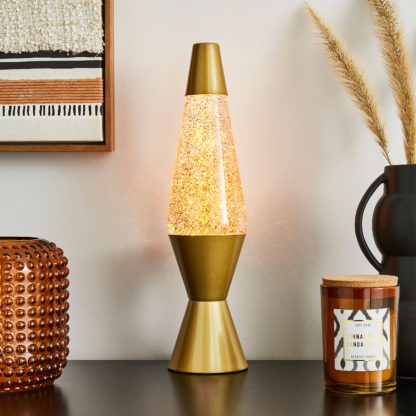 An Image of Gold Glitter Lamp Gold