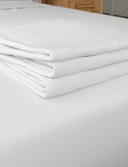 An Image of M&S Unisex Egyptian Cotton 400 Thread Count Sateen Flat Sheet