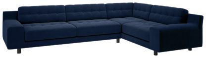 An Image of Habitat Hendricks Left Corner Velvet Chaise - Teal