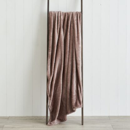 An Image of Evan 200cm x 200cm Throw Mauve