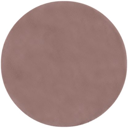 An Image of Faux Fur Supersoft Lush Circle Rug Grey