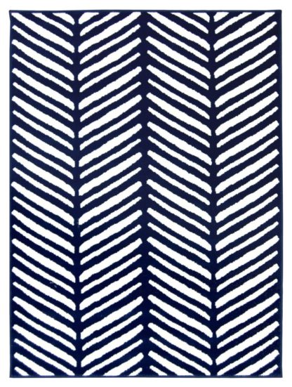 An Image of Homemaker Herringbone Rug - 120x170cm - Navy