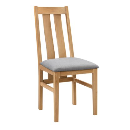 An Image of Cotswold Set of 2 Dining Chairs Light Oak