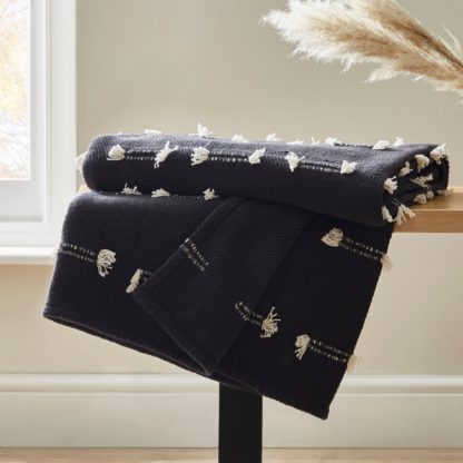 An Image of Otis Fringe Throw Black