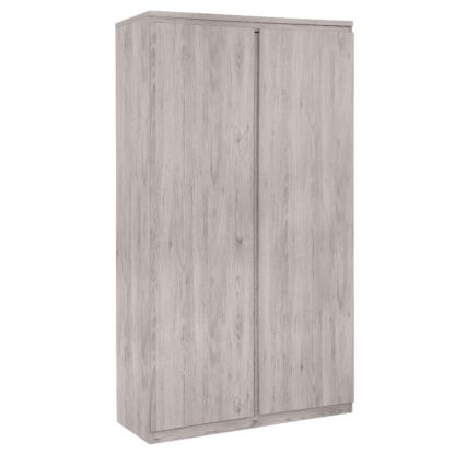 An Image of Jupiter Grey Oak 2 Door Wardrobe