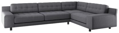 An Image of Habitat Hendricks Left Corner Fabric Sofa - Teal