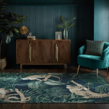 An Image of Jungle Luxe Rug Navy