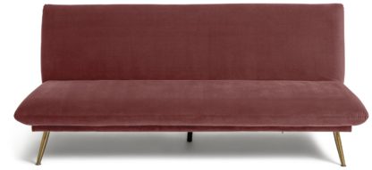 An Image of Habitat Matteo Velvet Sofa Bed - Teal