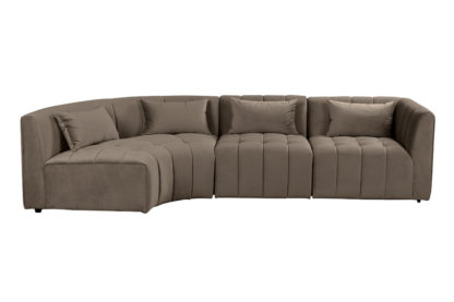 An Image of Essen Left Hand Curved Corner Sofa – Carbon