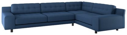 An Image of Habitat Hendricks Left Corner Fabric Sofa - Teal