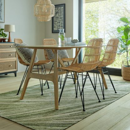 An Image of Verso Stripe Rug Green