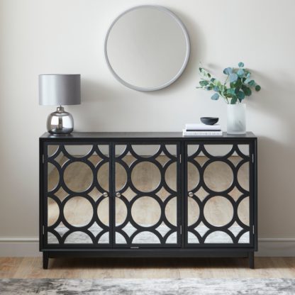 An Image of Delphi Large Black Sideboard Black