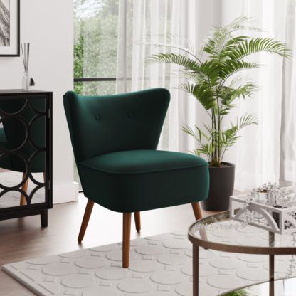 An Image of Eliza Velvet Chair Peacock