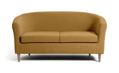 An Image of Habitat 2 Seater Fabric Tub Sofa - Mustard