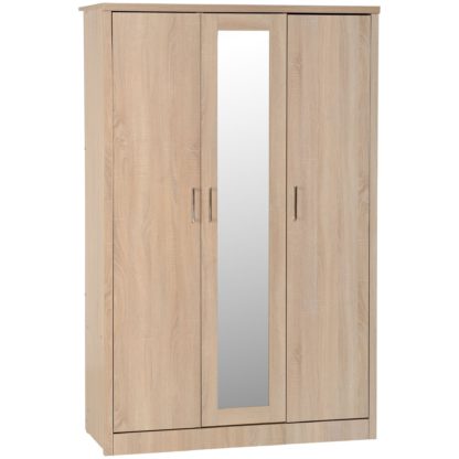 An Image of Lennon 3 Door Wardrobe Natural