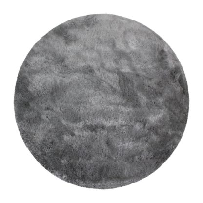 An Image of Indulgence Circle Shaggy Rug Natural