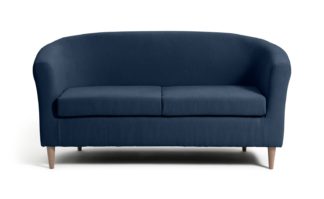 An Image of Habitat 2 Seater Fabric Tub Sofa - Navy