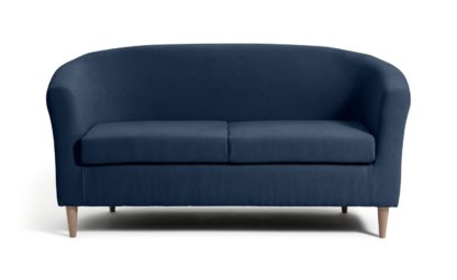 An Image of Habitat 2 Seater Fabric Tub Sofa - Navy