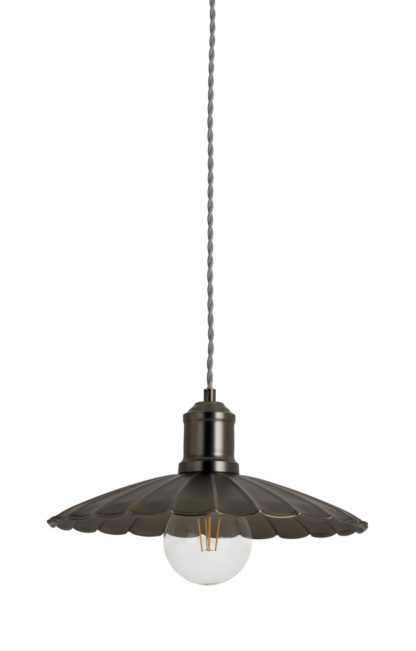 An Image of Habitat Pixie Pewter Metal Pendant Light - Nickel Finish