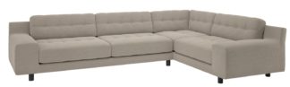 An Image of Habitat Hendricks Left Corner Velvet Sofa - Natural