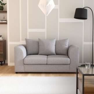 An Image of Blake Soft Texture Fabric 2 Seater Sofa Grey