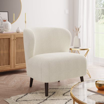 An Image of Ava Boucle Chair Chateau Grey